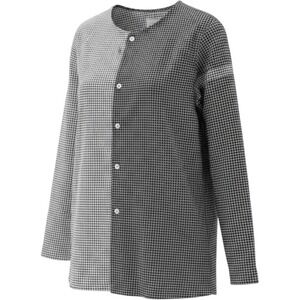 Y2K Split two-Tone Grid Button Shirt Blacksmith Men Techwear Gorpcore Urban (S)